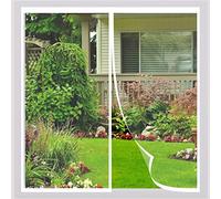 Zanzariera Magnetica Bianco, 90x120 CM Anti Zanzare Calamite Tenda, Easy to Install, zanzariera finestra Schermi Fotogramma Intero Zanzariera Magnetica per Porte Finestre Balcone Soggiorno