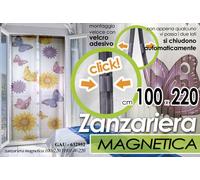 ZANZARIERA MAGNETICA CLICK AUTOMATICA TENDA PORTA FINESTRA ADESIVO 100220 cm