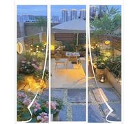 Zanzariera Magnetica Due laterale apertura Zanzariera Porta Finestra a Calamita Resistente Traspirante Tenda Anti Mosche, Autoadesiva Traspirante(160x240cm,Bianco)