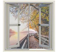 Zanzariera Magnetica Finestra 100 x 145 cm Anti Zanzare Calamite Tenda, Anti Insetti Tenda Magneti Senza Perforazione Installazione Facile per Tutti Porte Finestre, Grigio