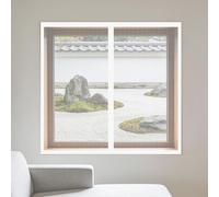 Zanzariera Magnetica Finestra 105 x 105 cm Autoadesiva Tendina Magnetica Zanzariera Dimensione Fissa, Non Può Essere Tagliato per La Maggior Parte Dei Tipi di Finestre, Bianco