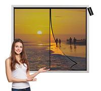 Zanzariera Magnetica Finestra 105x165cm Zanzariere Chiudi Automaticamente Rete di Ottima qualità Impedendo Agli Insetti Di Entrare Facile Da Installare Nero