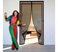 Zanzariera Magnetica Finestra 109 x 210 cm Facile da Installare, Non È Necessario Praticare Fori Tenda Zanzariera Anti Zanzare Insetti per Porte Finestre Balcone Soggiorno, Nero