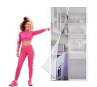 Zanzariera Magnetica Finestra 115 x 200 cm Tenda Zanzariera Porta Magnetica Facile da Installare per Balcone Soggiorno Camera da Letto, Bianco