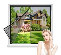 Zanzariera Magnetica Finestra 115x165cm Zanzariere Finestra Chiusura Automatica Facile da Installare Pieghevole Tenda Anti Zanzare per Balcone Camera da Letto Soggiorno Nero