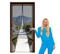 Zanzariera Magnetica Finestra 124 x 210 cm Facile da Installare Magnetic Door Screen Resistente Traspirante per Ideale Porte da Balcone, Cantine, Terrazze, Nero