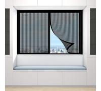 Zanzariera Magnetica Finestra 40 x 120 cm con Calamita Anti Zanzare Insetti, Chiusura Automatica Resistente Alle Intemperie Rete Traspirante for La Maggior Parte Finestre, Nero