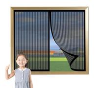 Zanzariera Magnetica Finestra 54 x 200 cm Chiuso Automaticamente Pieghevole Tenda Totalmente Magnetica per Finestre Balcone, Nero