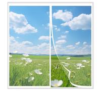 Zanzariera Magnetica Finestra 70x80cm, Insetti Zanzariera, Traspirante Aria Fresca Per Porte Finestre Tenda, Bianco