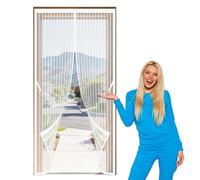 Zanzariera Magnetica Finestra 80 x 180 cm Facile da Installare Magnetic Door Screen Resistente Traspirante per Ideale Porte da Balcone, Cantine, Terrazze, Bianco
