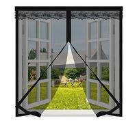 Zanzariera Magnetica Finestra 80x150cm,Zanzariera Calamita Finestra Anti Zanzare Insetti Chiusura Automatica,Tenda Zanzariera Magnetiche per La Maggior Parte Delle Finestre,Nero