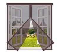 Zanzariera Magnetica Finestra 85x170cm,Tenda Zanzariera Magnetica Anti Zanzare Insetti Chiusura Automatica,Rete Superfine Autoadescante per Porte e Finestre,Marrone