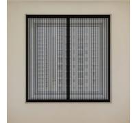 Zanzariera Magnetica Finestra 90 x 120 cm Autoadesiva Tende per Porte Francesi di Maglia Senza Forare O Avvitare per Finestra Del Balcone, Camper, Cucina, Nero