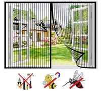 Zanzariera Magnetica Finestra, Automaticamente Chiude Tenda Anti Zanzare Insetti Rete, Totalmente Magnetica Tende, Autoadesiva Traspirante Personalizzazione,-Black|| 49x51inch(125x130cm)