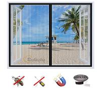 Zanzariera Magnetica Finestra, Magnetica Rete Tenda Anti Zanzare Chiusura Automatica, Tende Zanzariera Autoadesiva, per Finestre Porte-Black-A|| 62x64inch(160x165cm)