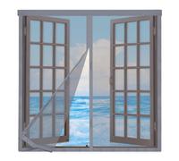 Zanzariera Magnetica Finestra Piccola 85x135cm,Zanzariera per Finestra con Magneti, Zanzariera Magnetica per Porte Finestre Scorrevole,per Tenere Fuori Insetti, Mosche e Zanzare,Grigio