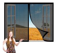 Zanzariera Magnetica Finestra Regolabile 93 x 230 cm Zanzariera a Maglie Antizanzare Chiusura Automatica Non Ho Più Fastidiosi Insetti in Casa, Nero
