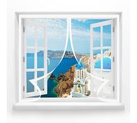 Zanzariera Magnetica Finestra Tenda 150 x 150 cm Zanzariera per Finestra Facile da installare per Balconi, Portefinestre, Bianco