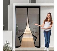 Zanzariera Magnetica Finestre 105 x 140 cm, Magnetica, Chiusura Automatica, Senza Foratura, Rete Fine, Tenda Isolante Termica per Porta Finestra Balcone, Nero