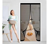 Zanzariera Magnetica Finestre 105 x 140 cm, Magnetica, Chiusura Automatica, Senza Foratura, Rete Fine, Tenda Zanzariera Porta Ingresso per Porta Finestra Balcone, Nero