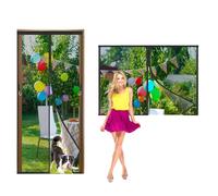 Zanzariera Magnetica Finestre, 185x135cm Rete Silenzioso Chiusura Automatica Tenda prevenire gli insettiZanzariera per summer Ufficio Casa Nero