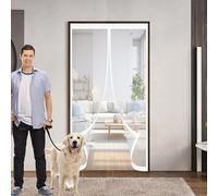 Zanzariera Magnetica in Vetroresina 116 x 240 cm, Magnetica, Chiusura Automatica, Senza Foratura, Rete Fine, Tenda Isolante Termica per Porte, Varie Taglie, Bianco