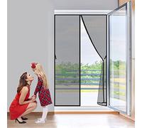 Zanzariera Magnetica in Vetroresina 175x205 cm Tenda con Magneti Ancora Più Potenti, Rete Super Resistente, Facile da Installare con Chiusura Automatica, Versione-2023, Nero