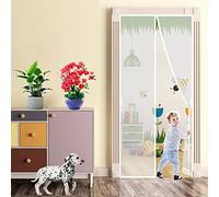 Zanzariera Magnetica in Vetroresina, 85x230cm Tenda con Magneti Ancora Più Potenti, Rete Super Resistente, Facile da Installare con Chiusura Automatica, Bianca, 663 Taglie