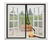 Zanzariera Magnetica per Finestra 100x125 cm, Varie Taglie Zanzariera Tenda Magnetica, Maglia Fine, Facile Da Installare per Tutti Terrazza Porte e Finestre, Nero