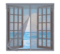 Zanzariera Magnetica per Finestra 75x140cm,Tende Zanzariere con Calamita per Finestre,Zanzariera per Finestra con Resistente Nastro per Montaggio a Strappo,Zanzariera Finestra Apribile,Grigio