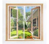 Zanzariera Magnetica per Finestra 90x100cm Bianca - Tenda Antizanzare, Chiusura Automatica, Rete Fine Anti Insetti, Facile Installazione, per Balcone, Soggiorno, Terrazza