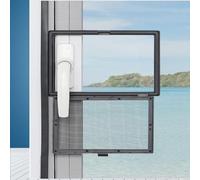 Zanzariera magnetica per finestra, per piccole aperture da 20 x 15 cm, design a rete in PVC per supportare la ventilazione e l'esclusione degli insetti (grigio)