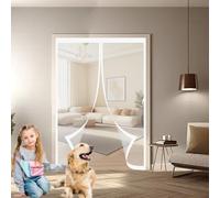 Zanzariera Magnetica per Finestre 105 x 135 cm, Magnetica, Chiusura Automatica, Senza Foratura, Rete Fine, Zanzariere Magnetiche Balcone per Porte, Varie Taglie, Bianco