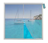 Zanzariera Magnetica Per Finestre 110x125cm Grigio Magnetico Pieghevole Tenda Anti Zanzare Chiusura Automatica Senza Far Entrare Insetti per Bambini E Animali Domestici