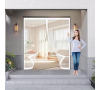 Zanzariera Magnetica per Finestre 125 x 167 cm, Magnetica, Chiusura Automatica, Senza Foratura, Rete Fine, Zanzariere Magnetiche per Porta per Porte, Varie Taglie, Bianco