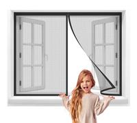 Zanzariera Magnetica per Finestre,140x170cm Porta Tenda Anti Zanzare Chiudi Automaticamente Impedendo agli Insetti di Entrare per Porte di Soggiorno Camera da Letto Casa Nero