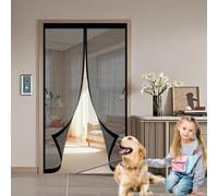 Zanzariera Magnetica per Finestre 150 x 94 cm, Magnetica, Chiusura Automatica, Senza Foratura, Rete Fine, Tenda per Porta per Porte, Varie Taglie, Nero