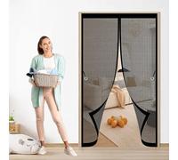 Zanzariera Magnetica per Finestre 160 x 208 cm, Anti-Zanzare, Anti-Insetti, Rete Ultra-Fine, Installazione Facile, Zanzariera Porta Tenda per Porte, Varie Taglie, Nero