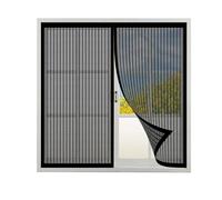 Zanzariera Magnetica per Finestre 45 x 120 cm Zanzariere in Fibra di Vetro Durevoli Tenda Totalmente Magnetica for La Maggior Parte Finestre, Nero