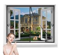 Zanzariera Magnetica per Finestre 65x50cm Porta Impedendo agli Insetti di Entrare Tenda Magneti Punch Gratuito Aria Fresca in & Keep Bugs out Nero