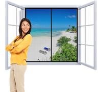 Zanzariera Magnetica per Finestre 80x110cm Zanzariera Porta Balcone Zanzariere Porta Finestra Magnetica Antizanzara con Chiusura Senza Far Entrare Insetti Nero