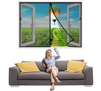 Zanzariera Magnetica per Finestre 80x130 cm Zanzariera Finestra Zanzare Calamite Tenda Rete, si Chiude da Sola, Impedendo Agli Insetti di Entrare - Nero Z