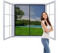 Zanzariera Magnetica per Finestre 85x135cm Tenda Zanzariera Magnetica Rete Fine per Finestra Chiusura Automatica Traspirante Zanzariere Facile da Installare Nero