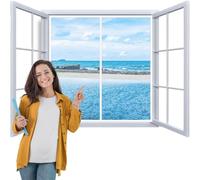 Zanzariera Magnetica per Finestre 85x135cm Tendina Magnetica per Zanzariera Finestra Adatta per Porte da Balcone Porte Finestre Mantiene l'aria Fresca Bianco