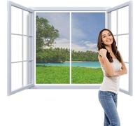 Zanzariera Magnetica per Finestre 85x135cm Zanzariere Porta Finestra Magnetica Tenda con Magneti Anti Zanzare Chiusura Automatica Senza Far Entrare Insetti Tenda Bianco
