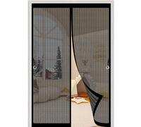 Zanzariera Magnetica per Finestre 93 x 144 cm, Magnetica, Chiusura Automatica, Senza Foratura, Rete Fine, Zanzariera per Porta Piccola per Porte, Varie Taglie, Nero