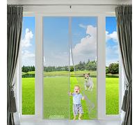 Zanzariera Magnetica per Finestre Grigio 130x245cm Zanzariere su Misura Chiudi Automaticamente Adsorbimento Magnetico per Porte d'Ingresso Cortili Facile Montaggio