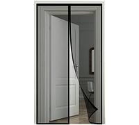 Zanzariera Magnetica per Porta,125x225cm (49.21x88.58in) Magnetico Chiusura Automatica Tendina Anti Zanzare ,per Porte Finestre Balcone Soggiorno Mantiene Stanza Traspirante Senza Zanzare-Nera