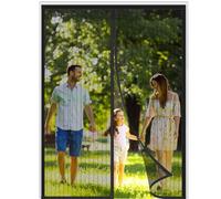Zanzariera Magnetica per Porta, 150x200CM Tenda Calamita Zanzariere, Anti-zanzare Anti-insetti, Si Chiude da Sola, Tenda Anti Mosche per Balcone, Terrazzo Doppia Apertura Laterale (Bianco)