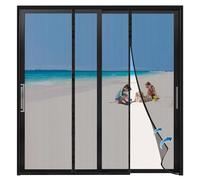 Zanzariera magnetica per porta, 175 x 240 cm, nera ultra fine, chiusura automatica, protezione contro le mosche, facile da installare, zanzariera magnetica per porte e porte
